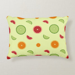 Almofada Decorativa Padrão Sem Costura de Fatias de Laranja