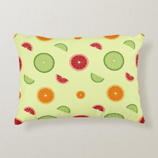 Almofada Decorativa Padrão Sem Costura de Fatias de Laranja