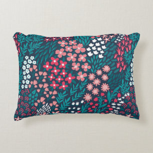 Almofada Decorativa Padrão sem soldadura de flores de vindima. Sem fi