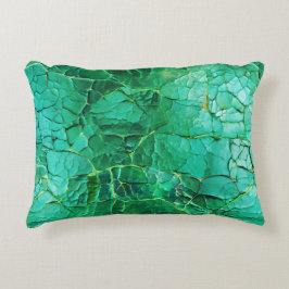 Almofada Decorativa Padrão Texturizado de Turquesa Vibrante