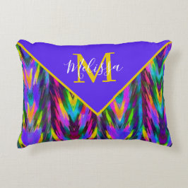 Almofada Decorativa Padrão tribal brilhante personalizado em chevron