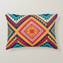 Almofada Decorativa Padrão tribal colorido
