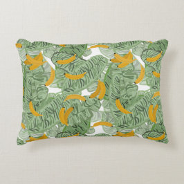 Almofada Decorativa Padrão tropical moderno de banana verde