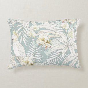 Almofada Decorativa Padrão tropical sem costura com flores Orquídea, F