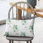 Almofada Decorativa Padrão Verde Eucalyptus Moderno em Watercolor<br><div class="desc">Padrão Verde Eucalyptus Moderno em Watercolor</div>