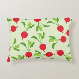Almofada Decorativa Padrão Verde Vermelho Radish