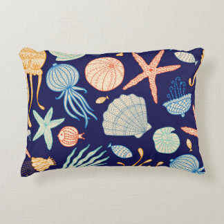 Almofada Decorativa Padrões de Algas de Peixes-Jellyfish