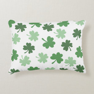 Almofada Decorativa padrões de Shamrock verde Ruas, Sherpa no Dia de