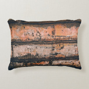 Almofada Decorativa Painel castanho e laranja