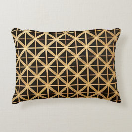 Almofada Decorativa Painel Dourado Geométrico