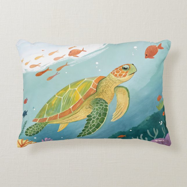 Almofada Decorativa Painting Turtle (Frente)