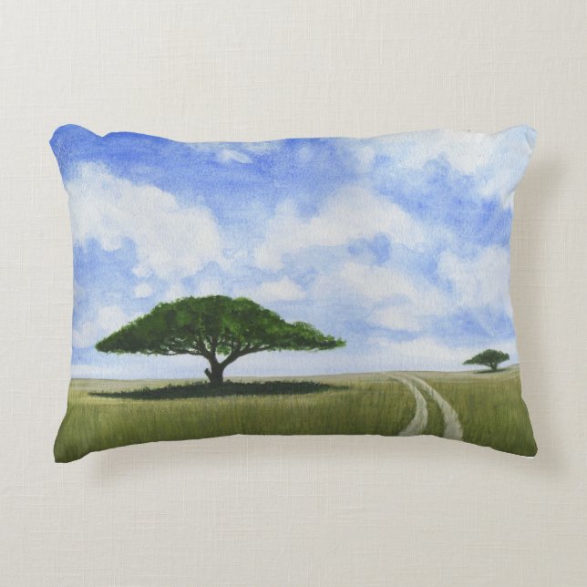 Almofada Decorativa Paisagem Africana (Frente)