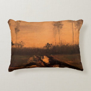 Almofada Decorativa Paisagem ao Crepúsculo por Vincent van Gogh
