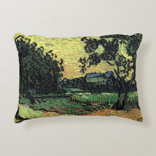 Almofada Decorativa Paisagem com Castelo de Auvers por Vincent van Gog