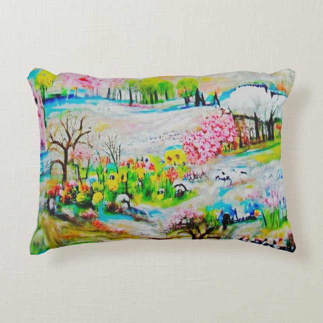 Almofada Decorativa Paisagem de Aquarela 2 (Frente)