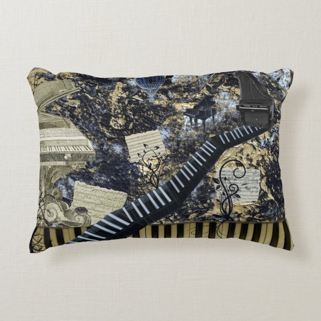 Almofada Decorativa Paisagem do teclado (Frente)