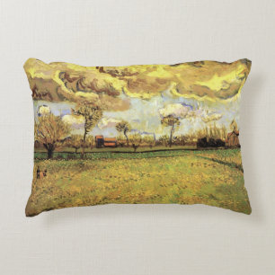 Almofada Decorativa Paisagem sob um Céu Tempestuoso por Vincent van Go