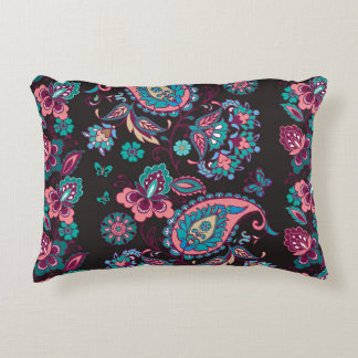 Almofada Decorativa Paisley Stripe: Decorativa Negra Sem Semente