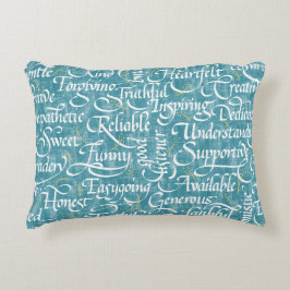 Almofada Decorativa Palavras da Amizade Calliografia Bestie