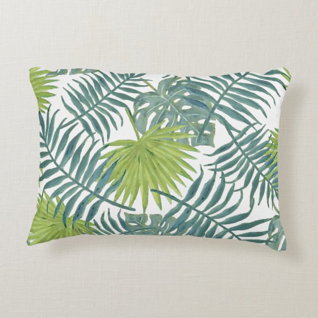 Almofada Decorativa Palm Tree Fronds Pintando Havaiano (Verso)