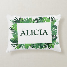 Almofada Decorativa Palma tropical deixa nome personalizado