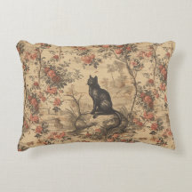 Pano de Toile Chinoiserie Gato Vermelho Damask