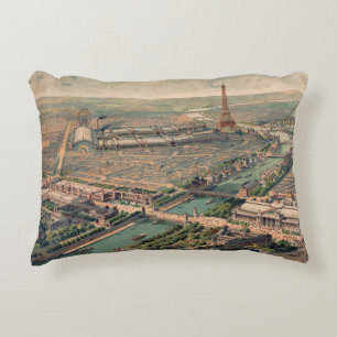 Almofada Decorativa Panoramic view of the Universal Exposition in Pari