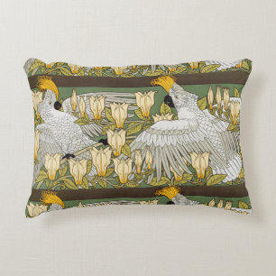 Almofada Decorativa Papagaio Cacatua Verde Salvia Vintage Arte Magnóli