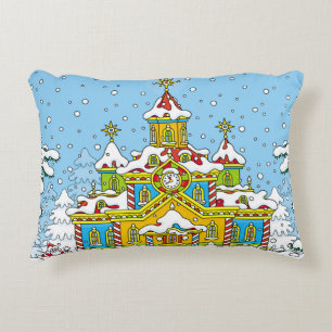 Almofada Decorativa Papai Noel, Papai Noel, Claus, Casa, Inverno, Gead