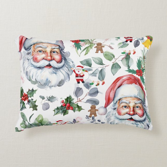 Almofada Decorativa Papais noeis e cobrir de Natal (Frente)