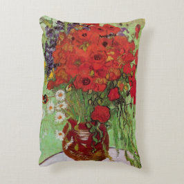 Almofada Decorativa Papas vermelhos e margaridas por Vincent van Gogh