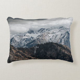 ALMOFADA DECORATIVA PAPEL DE PAREDE DA MONTANHA DE NEVE