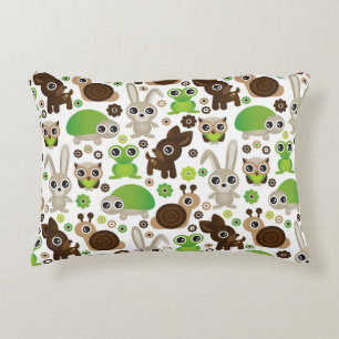 Almofada Decorativa papel de parede do animal do coelho da tartaruga