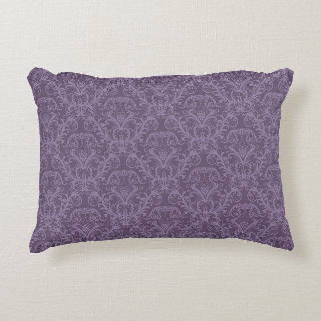 Almofada Decorativa Papel de parede roxo luxuoso (Frente)