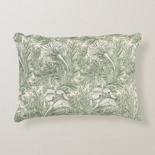 Almofada Decorativa Papel de Parede Tulipa Clássico Verde de William M