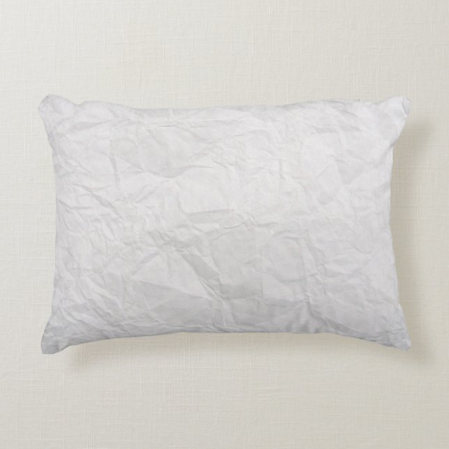 Almofada Decorativa Paper wrinkled white cute texture (Frente)