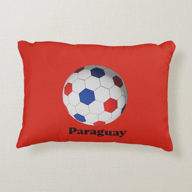 Almofada Decorativa Paraguay Soccer (Verso)