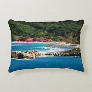 Almofada Decorativa Paraíso tranquilo Labadee Haiti da ilha