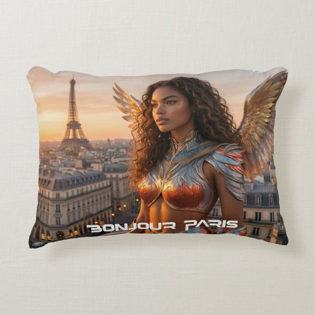 ALMOFADA DECORATIVA PARIS - BOM DIA (Frente)