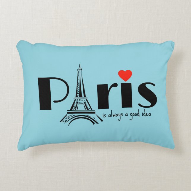 Almofada Decorativa Paris Eiffel Tower Design  (Frente)