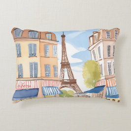 Almofada Decorativa Paris France Eiffel Tower | Watercolor Travel