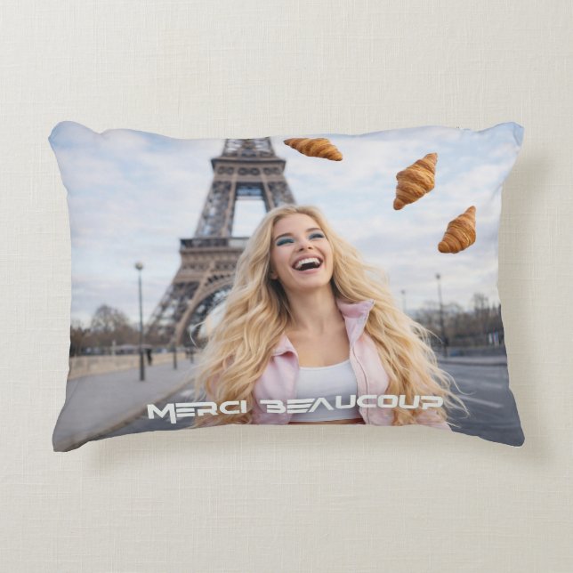 ALMOFADA DECORATIVA PARIS - MUITO OBRIGADO (Frente)