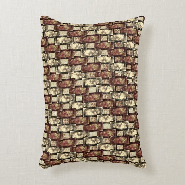 Almofada Decorativa Partes retangulares, esmeriladas e ouros (Frente(Vertical))