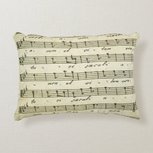 Almofada Decorativa Partitura Antiga, Partitura Musical Antiga 1810