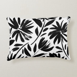 Almofada Decorativa Páscoa negra: padrão de crisântemo de vintage