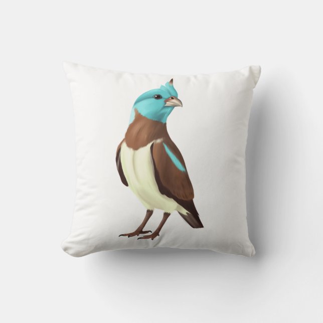 almofada decorativa «pássaro azul dos sonhos» (Frente)