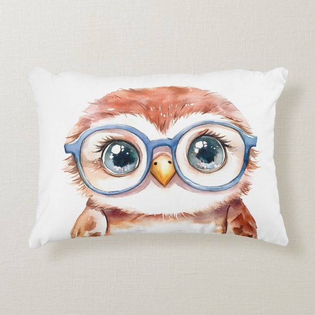 Almofada Decorativa Pássaro do Nerd do geek (Frente)
