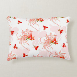 Almofada Decorativa Pássaro Phoenix E Flor Phoenix Sem Olho