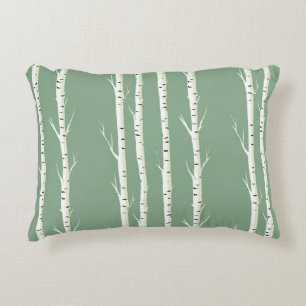 Almofada Decorativa Pássaros Prateados em Verde