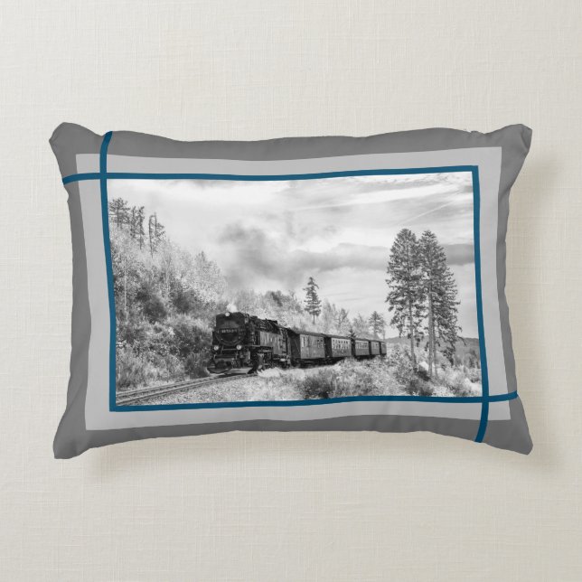 Almofada Decorativa Passo do comboio em neve (Frente)